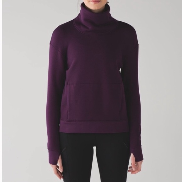lululemon athletica Tops - Lululemon Kick the Cold Funnel neck sweatshirt-size 10